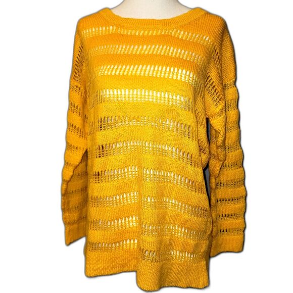 BSBW Sweaters - NWT BSBW Marigold Peak-a-boo Stripe Sweater Size XS